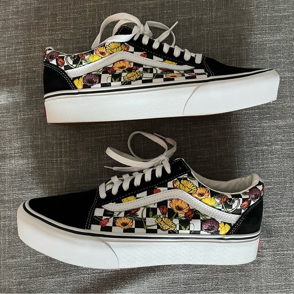 Vans Old Skool Platform Poppy Checkerboard Unisex 10 Mens / 11.5 - 12 Womens NWB - Picture 9 of 16